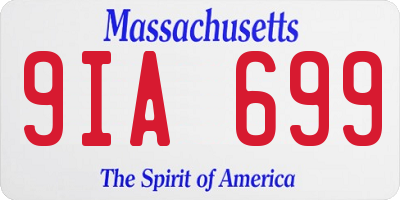 MA license plate 9IA699
