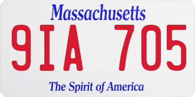 MA license plate 9IA705