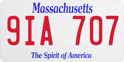 MA license plate 9IA707