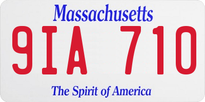 MA license plate 9IA710