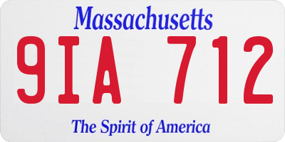 MA license plate 9IA712