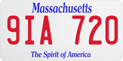 MA license plate 9IA720