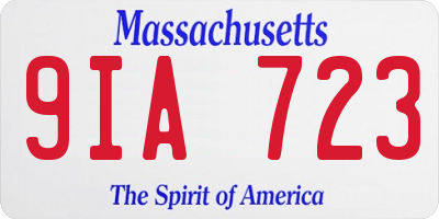 MA license plate 9IA723