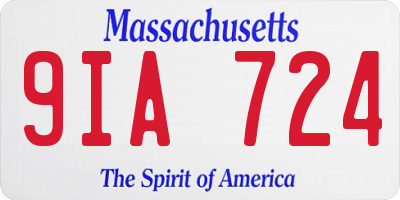 MA license plate 9IA724