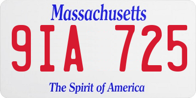 MA license plate 9IA725
