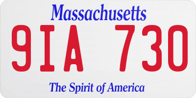 MA license plate 9IA730