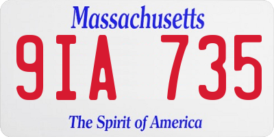 MA license plate 9IA735