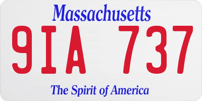 MA license plate 9IA737