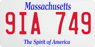 MA license plate 9IA749
