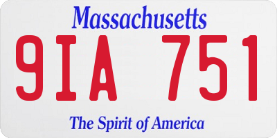 MA license plate 9IA751