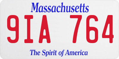 MA license plate 9IA764
