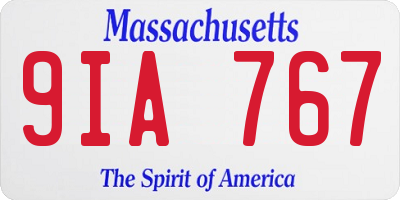 MA license plate 9IA767