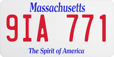 MA license plate 9IA771