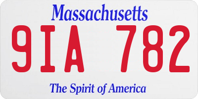 MA license plate 9IA782