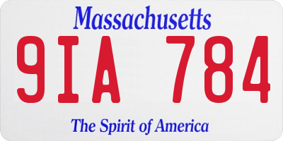 MA license plate 9IA784