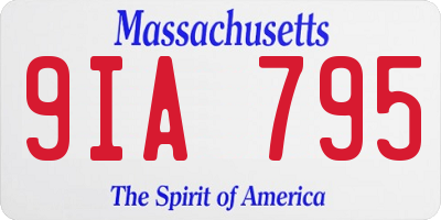MA license plate 9IA795