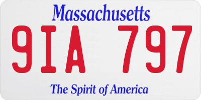 MA license plate 9IA797