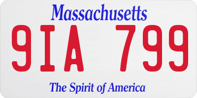 MA license plate 9IA799
