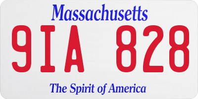 MA license plate 9IA828