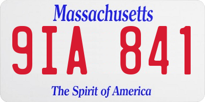 MA license plate 9IA841