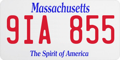 MA license plate 9IA855