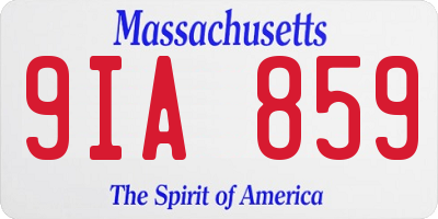 MA license plate 9IA859
