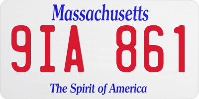 MA license plate 9IA861