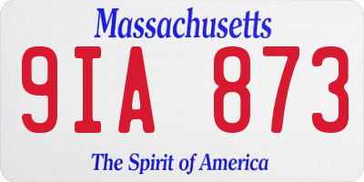 MA license plate 9IA873