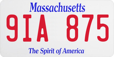 MA license plate 9IA875