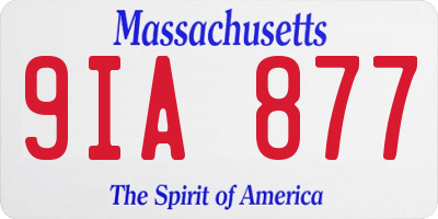 MA license plate 9IA877