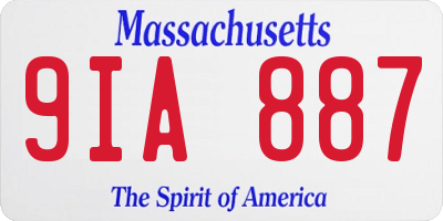MA license plate 9IA887