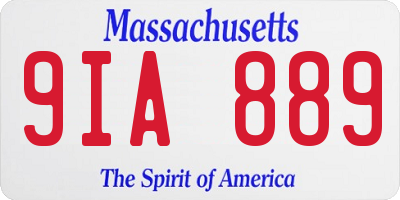 MA license plate 9IA889
