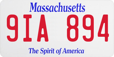 MA license plate 9IA894