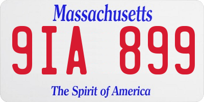 MA license plate 9IA899