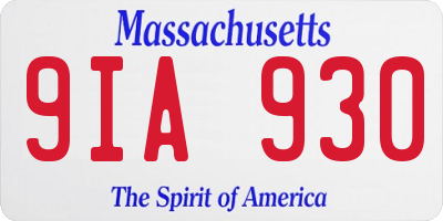 MA license plate 9IA930