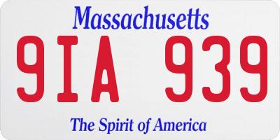 MA license plate 9IA939