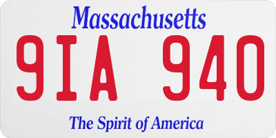 MA license plate 9IA940