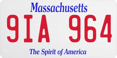 MA license plate 9IA964