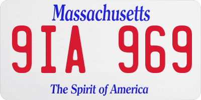 MA license plate 9IA969