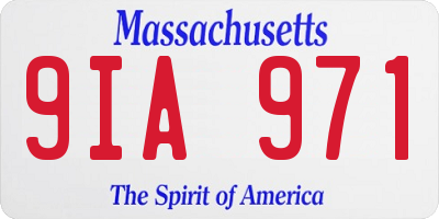MA license plate 9IA971