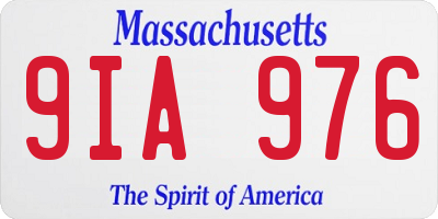 MA license plate 9IA976