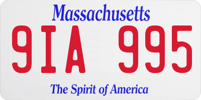 MA license plate 9IA995