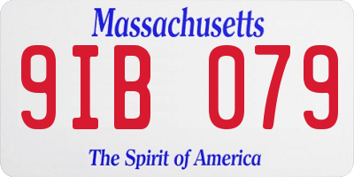 MA license plate 9IB079
