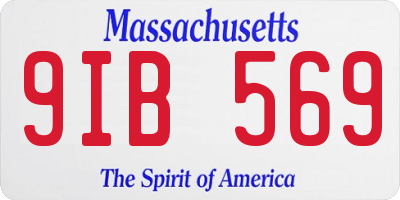 MA license plate 9IB569