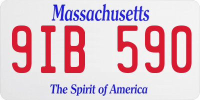 MA license plate 9IB590