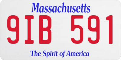 MA license plate 9IB591