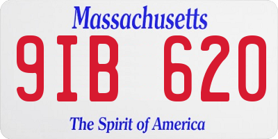 MA license plate 9IB620