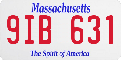 MA license plate 9IB631