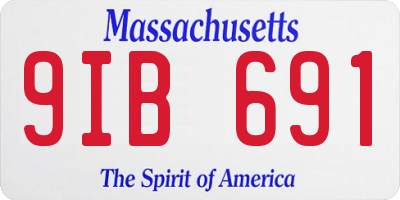 MA license plate 9IB691