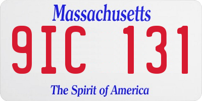 MA license plate 9IC131